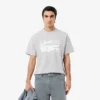 Camiseta de algodón estampada de corte clásico para hombre