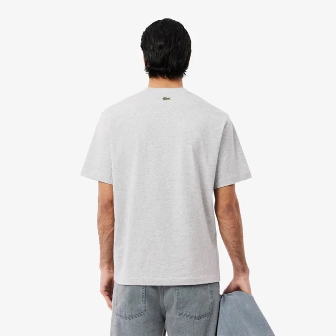 Camiseta de algodón estampada de corte clásico para hombre