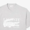 Camiseta de algodón estampada de corte clásico para hombre