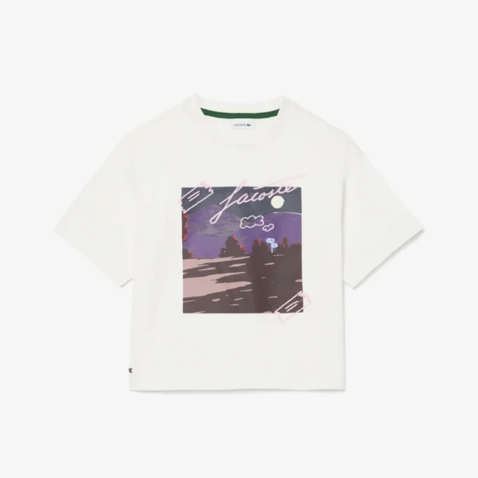 Camiseta de algodón estampada para niña