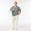 Camiseta de algodón grueso a rayas para hombre