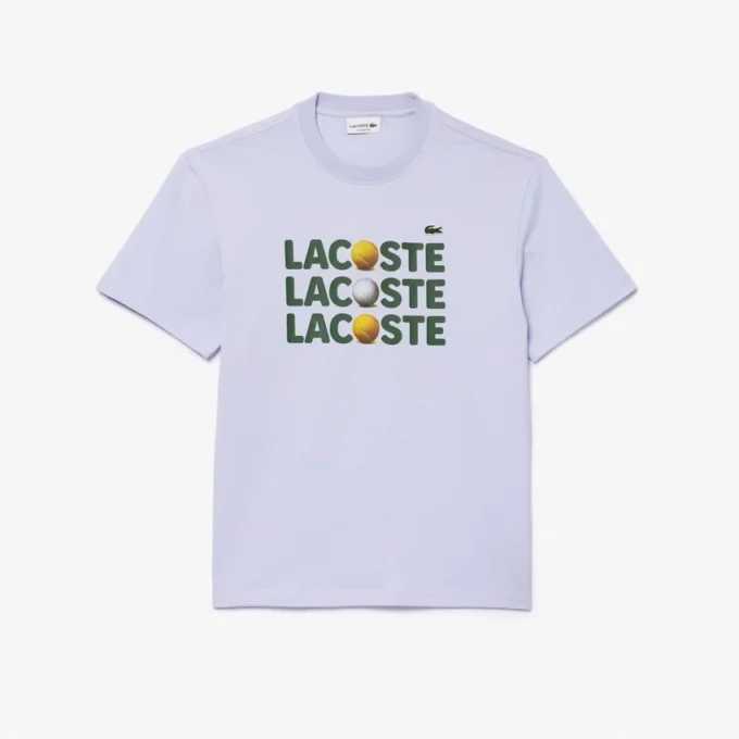 Camiseta de algodón grueso con estampado de pelotas para hombre
