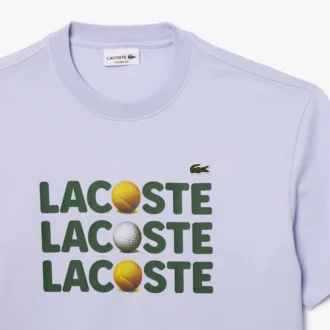 Camiseta de algodón grueso con estampado de pelotas para hombre