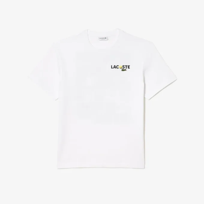 Camiseta de algodón grueso con estampado en la espalda para hombre