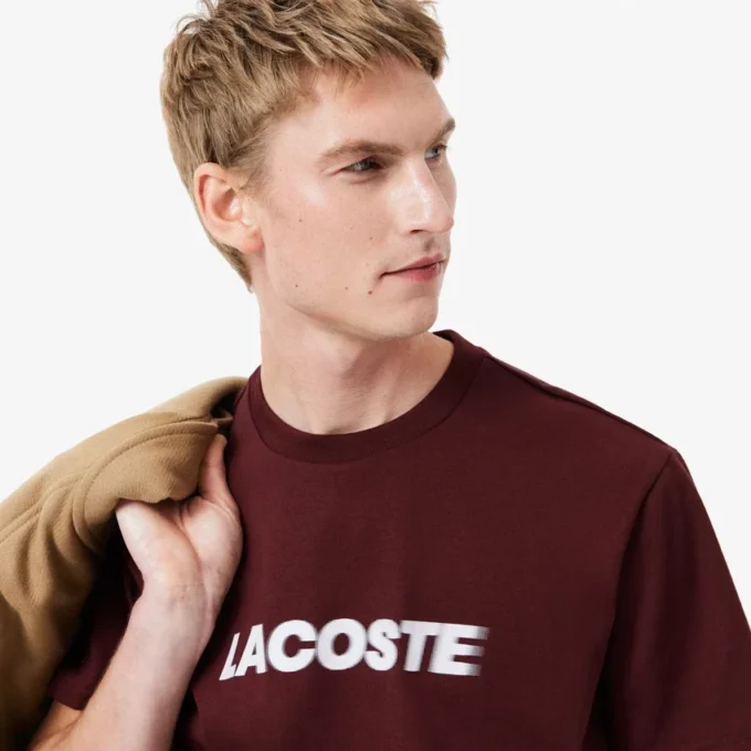 Camiseta de algodón grueso con logotipo para hombre