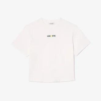 Camiseta de algodón oversize con estampado de pelotas para mujer