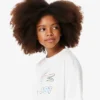 Camiseta de algodón oversize con estampado para niña