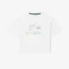 Camiseta de algodón oversize con estampado para niña