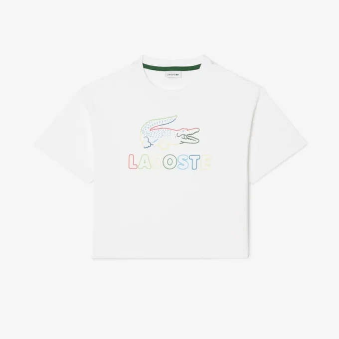 Camiseta de algodón oversize con estampado para niña