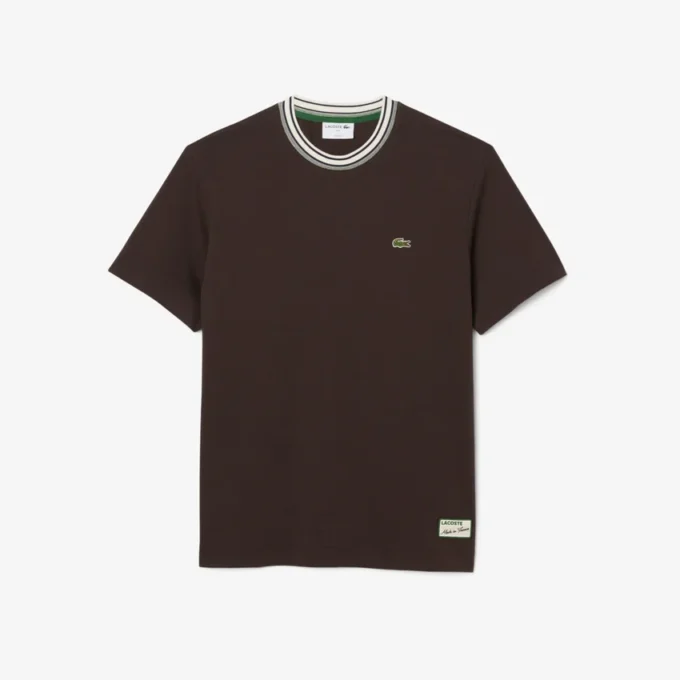 Camiseta de cuello rayado para hombre «Made in France»