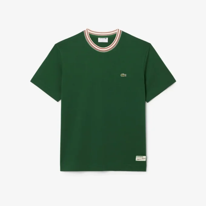 Camiseta de cuello rayado para hombre «Made in France»