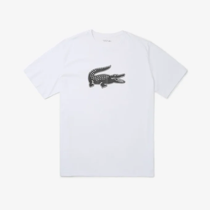 Camiseta de deporte de algodón estampada de corte alto para hombre