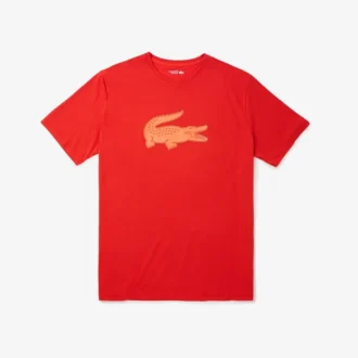 Camiseta de deporte de algodón estampada de corte alto para hombre