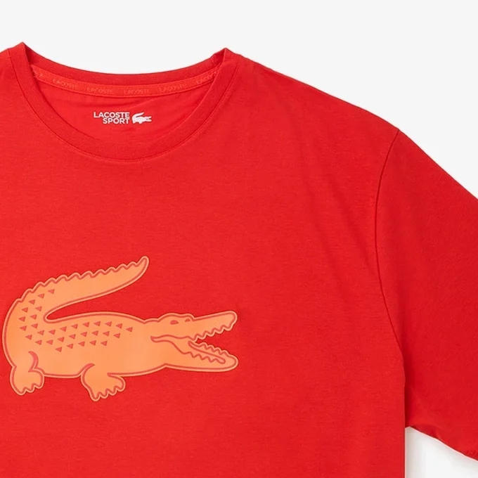 Camiseta de deporte de algodón estampada de corte alto para hombre