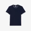 Camiseta de hombre con cuello a rayas de piqué elástico