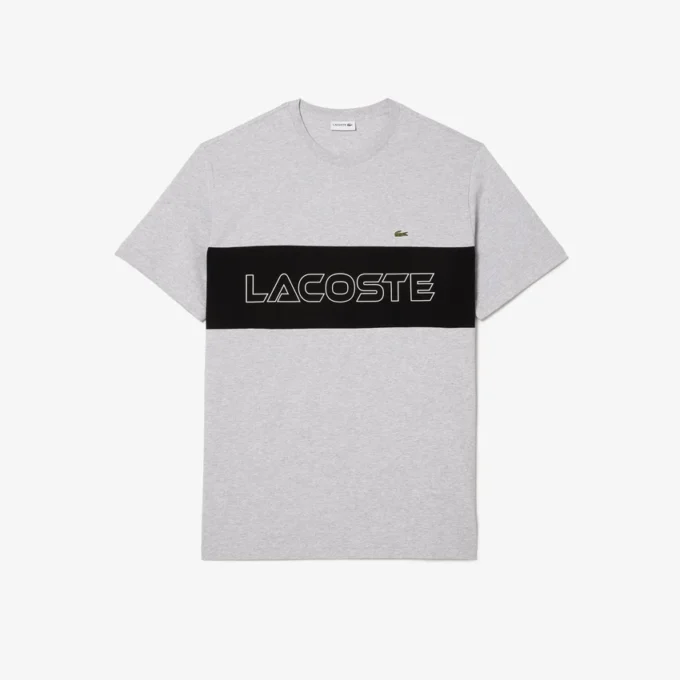 Camiseta de jersey con bloques de color y corte alto para hombre
