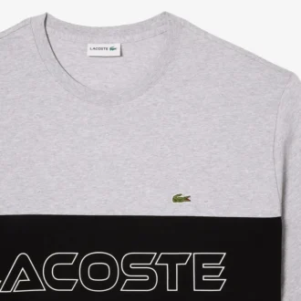 Camiseta de jersey con bloques de color y corte alto para hombre