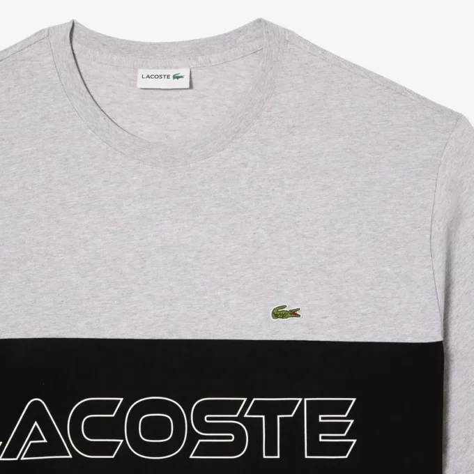 Camiseta de jersey con bloques de color y corte alto para hombre