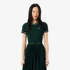 Camiseta de jersey con ribetes en contraste para mujer