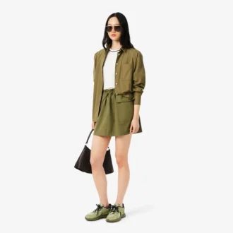 Camiseta de jersey con ribetes en contraste para mujer
