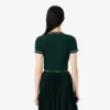 Camiseta de jersey con ribetes en contraste para mujer