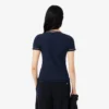Camiseta de jersey con ribetes en contraste para mujer