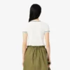 Camiseta de jersey con ribetes en contraste para mujer