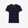 Camiseta de jersey con ribetes en contraste para mujer