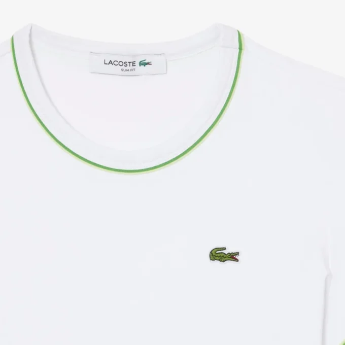 Camiseta de jersey con ribetes en contraste para mujer