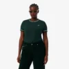 Camiseta de jersey con ribetes en contraste para mujer