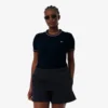 Camiseta de jersey con ribetes en contraste para mujer