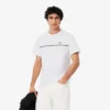 Camiseta de jersey de algodón con ribete con el logotipo para hombre