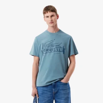 Camiseta de jersey de algodón estampada para hombre