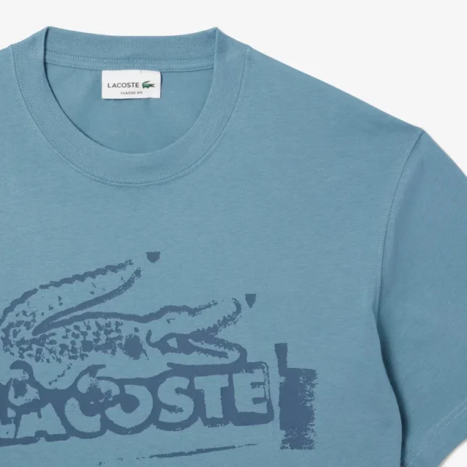 Camiseta de jersey de algodón estampada para hombre