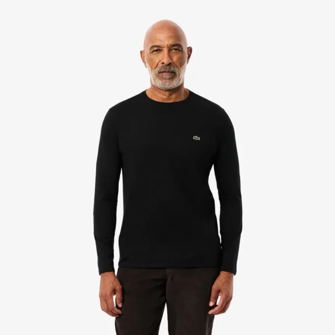Camiseta de manga larga de algodón Pima para hombre
