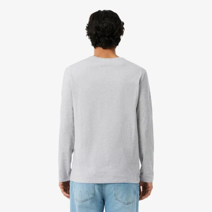 Camiseta de manga larga de algodón Pima para hombre