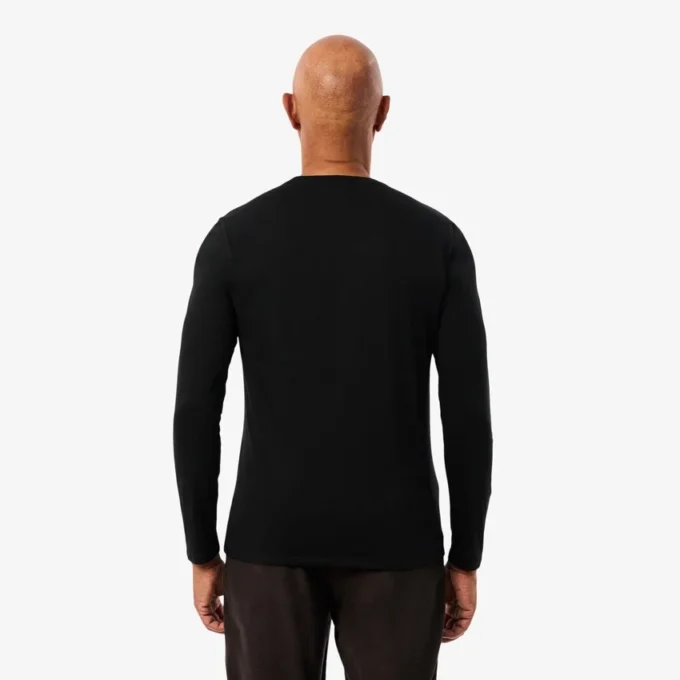 Camiseta de manga larga de algodón Pima para hombre