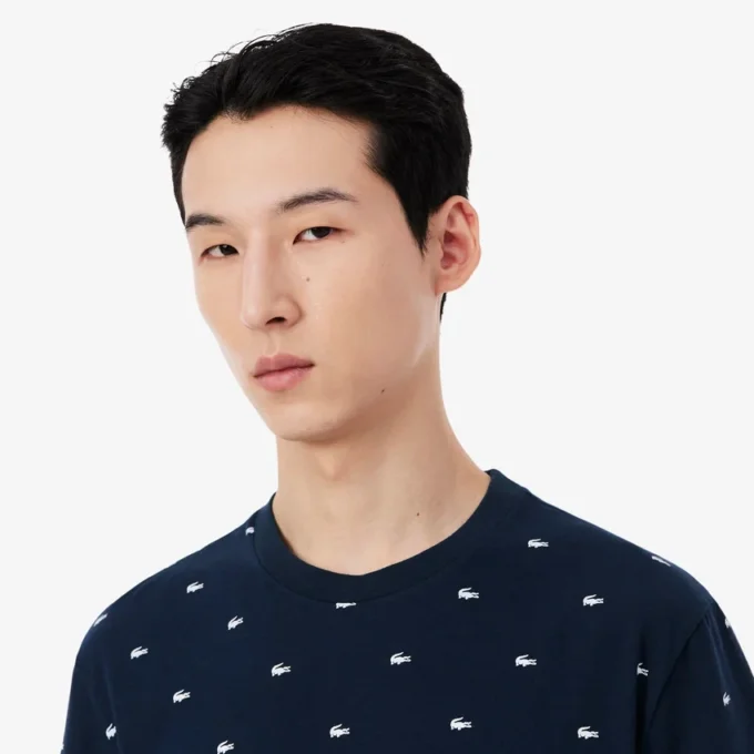 Camiseta de pijama con estampado de cocodrilo para hombre