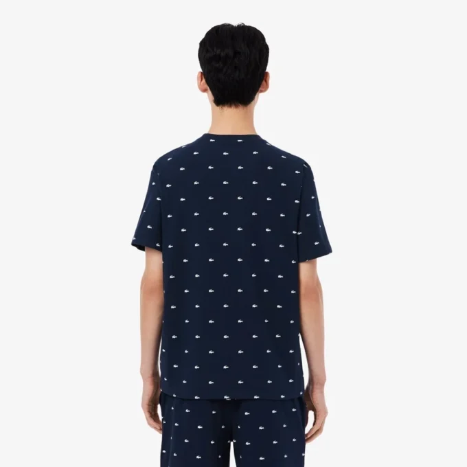 Camiseta de pijama con estampado de cocodrilo para hombre