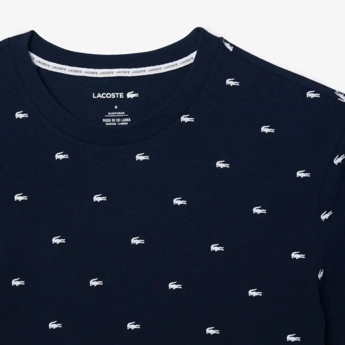 Camiseta de pijama con estampado de cocodrilo para hombre