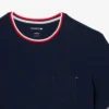 Camiseta de pijama de cuello contrastado para hombre
