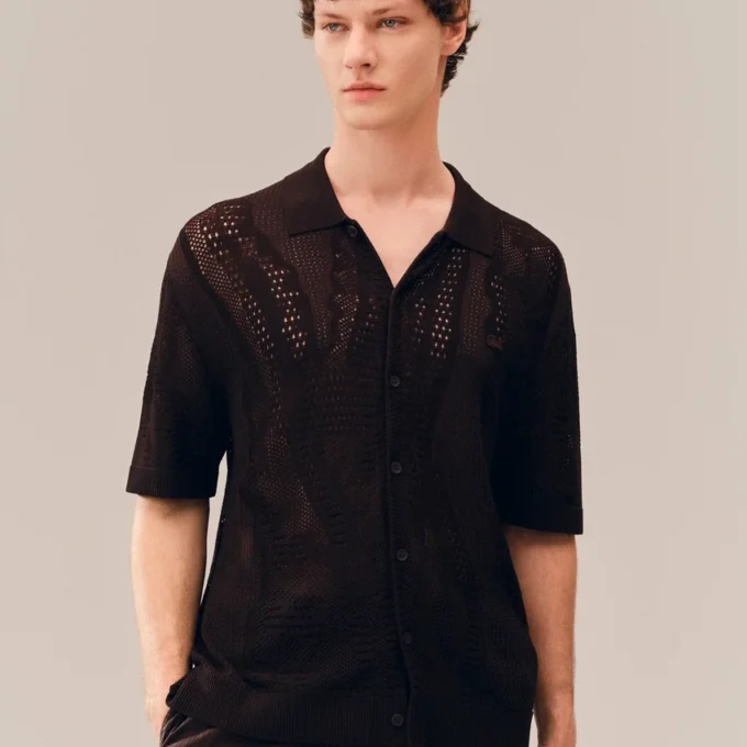 Camiseta de punto con cocodrilo