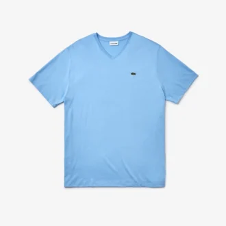 Camiseta de punto Pima de cuello en V de corte amplio para hombre