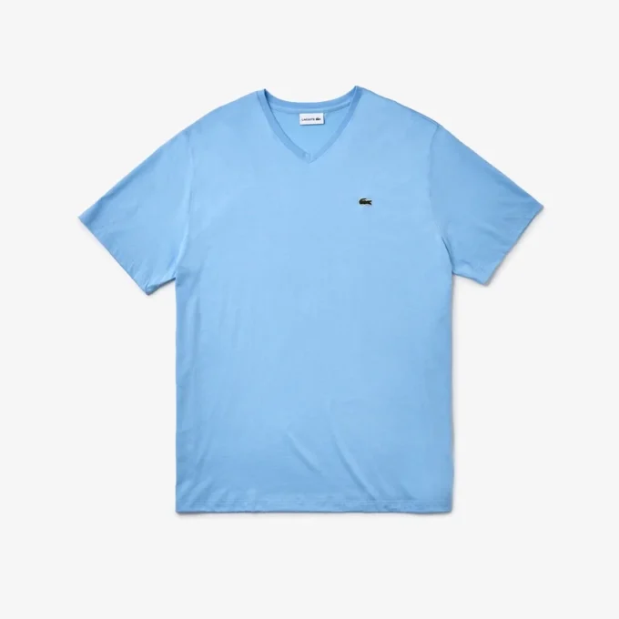 Camiseta de punto Pima de cuello en V de corte amplio para hombre