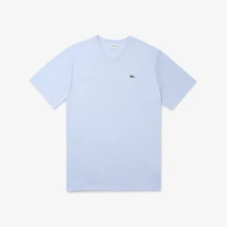 Camiseta de punto Pima de cuello en V de corte amplio para hombre