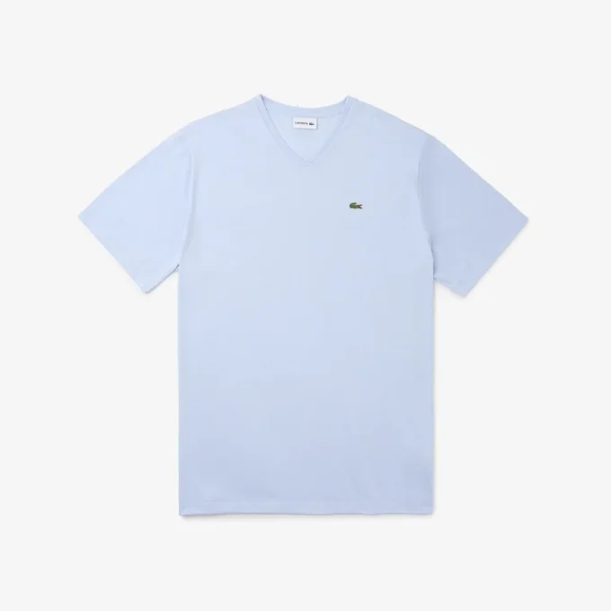 Camiseta de punto Pima de cuello en V de corte amplio para hombre