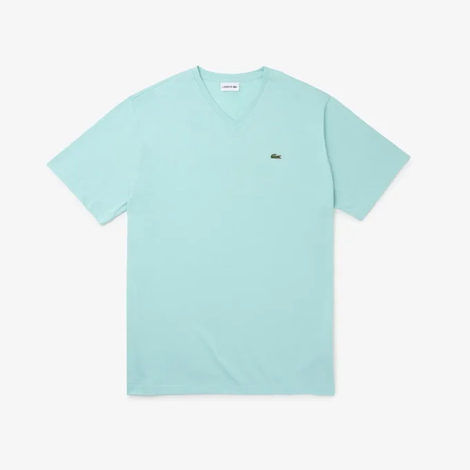 Camiseta de punto Pima de cuello en V de corte amplio para hombre