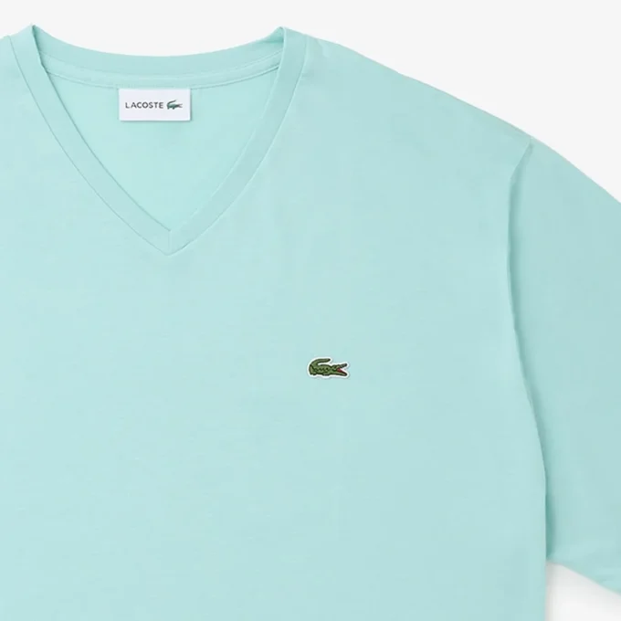 Camiseta de punto Pima de cuello en V de corte amplio para hombre