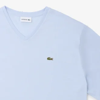 Camiseta de punto Pima de cuello en V de corte amplio para hombre