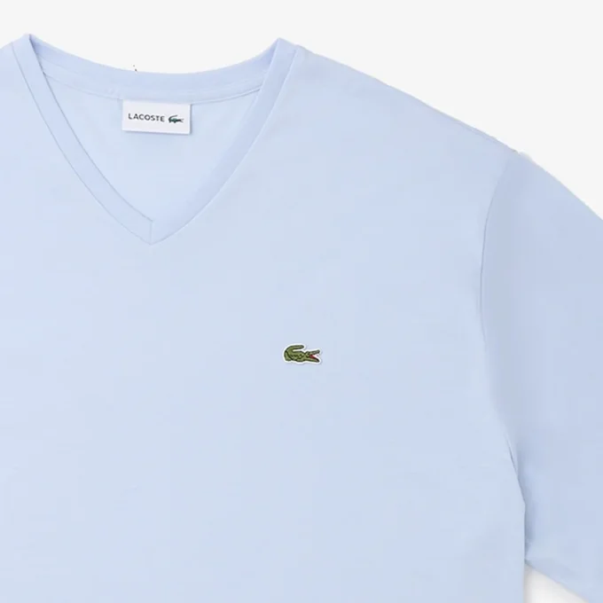 Camiseta de punto Pima de cuello en V de corte amplio para hombre